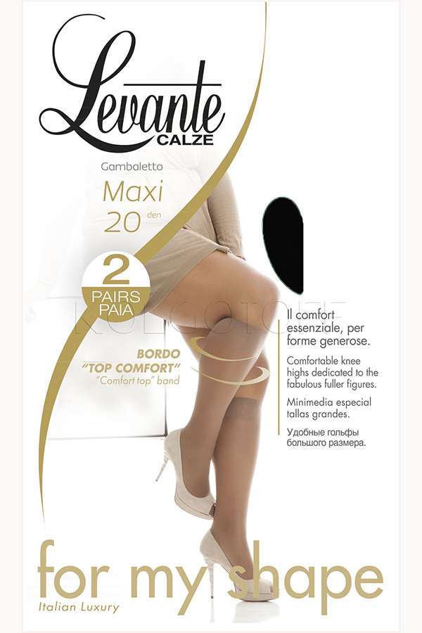 Гольфы женские большого размера LEVANTE Maxi 20 gambaletto